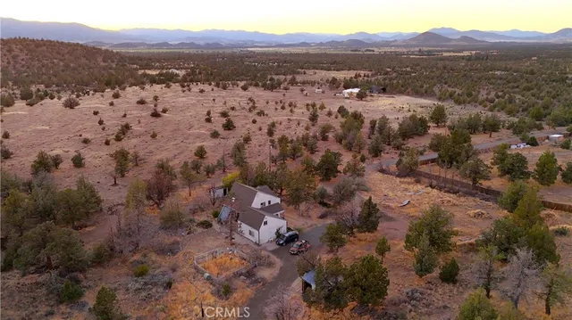 a view of a city with mountain