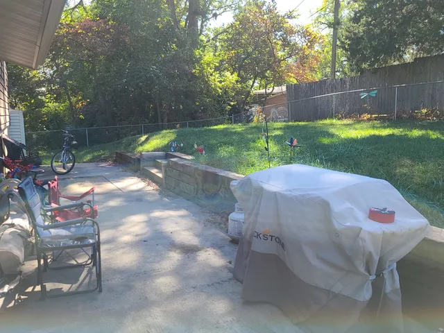 a view of yard with green space