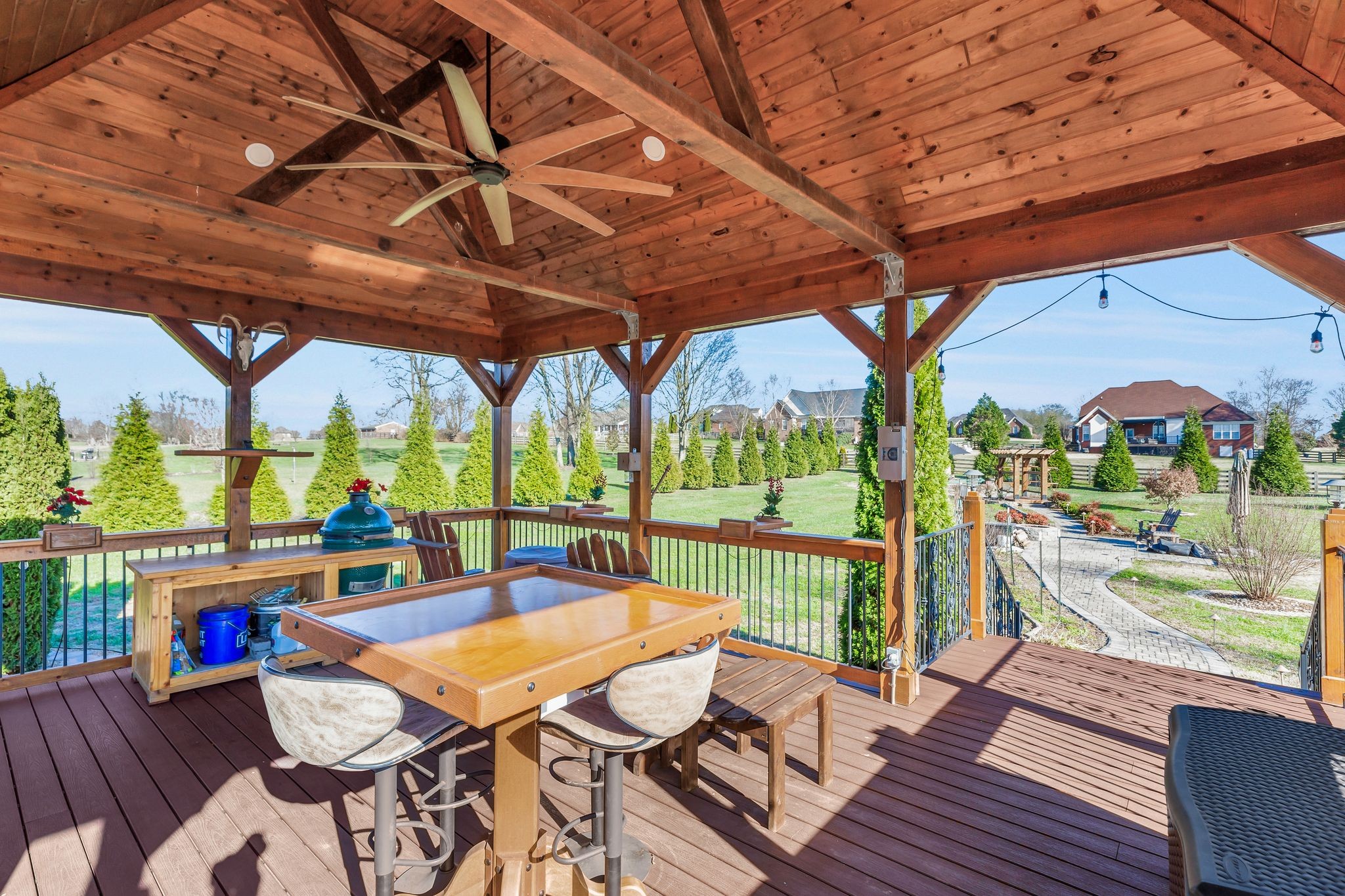 3043 Crossgate Lane Columbia, TN 38401 - Photo 43 of 45 a view of a patio with a table chairs and a backyard