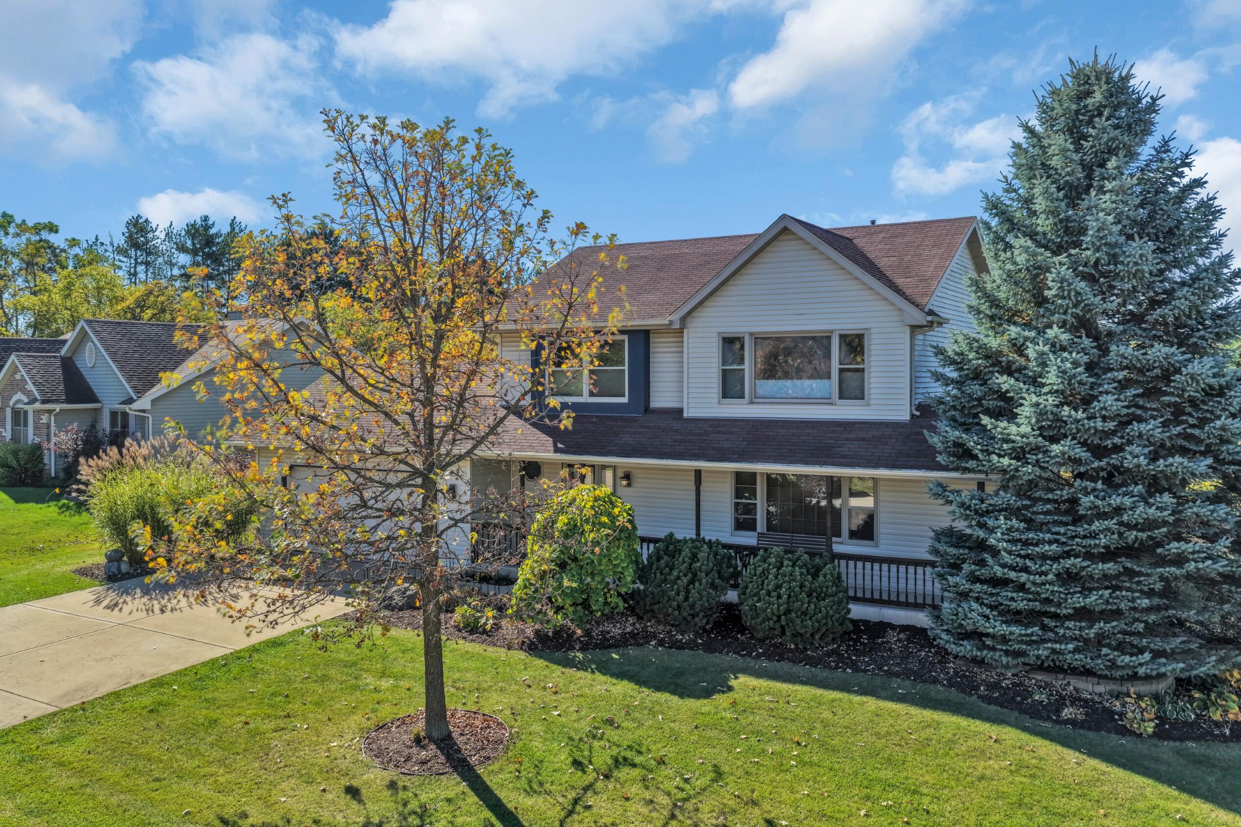2520 Amber Lane Mount Pleasant, WI 53406 - Photo 3 of 48 Drone view of lush landscaping