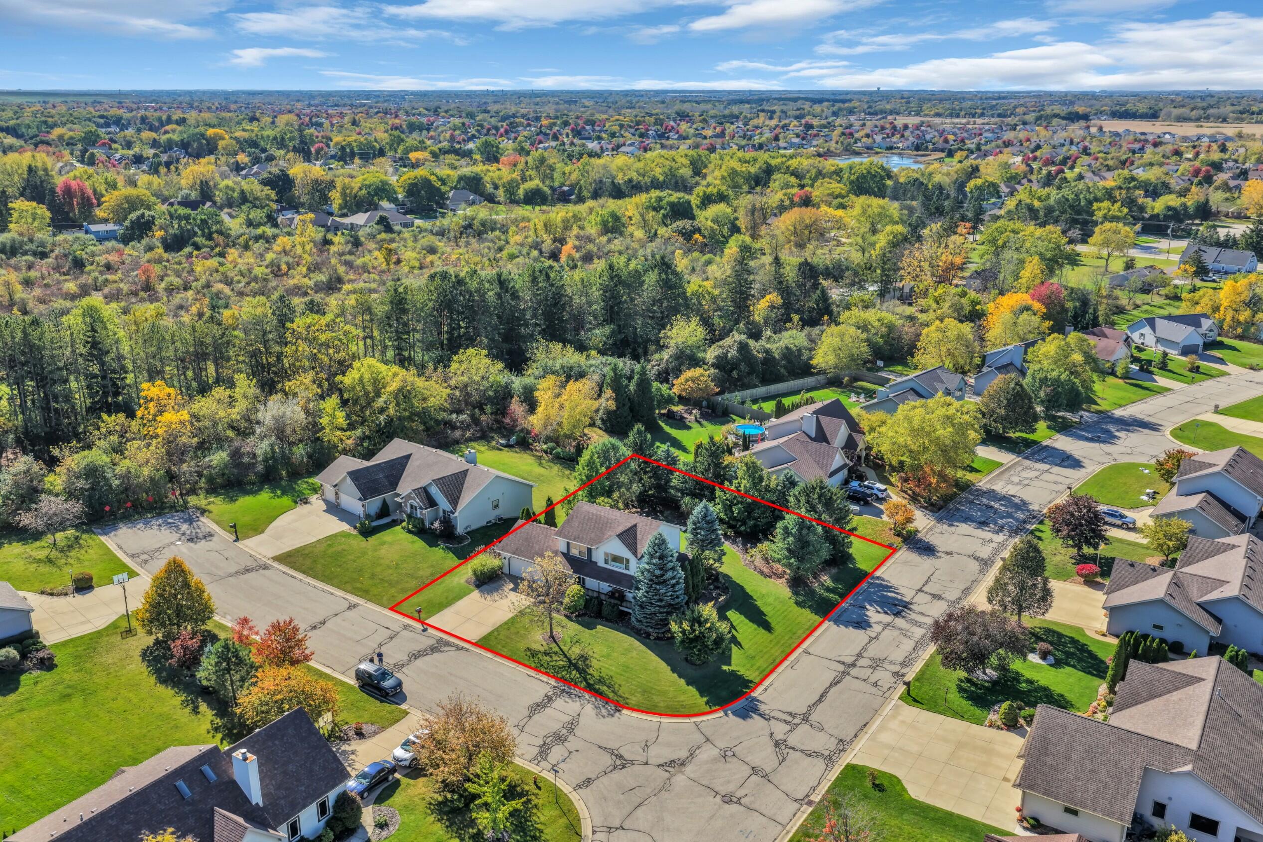 2520 Amber Lane Mount Pleasant, WI 53406 - Photo 35 of 48 Drone View of Rolling Fields