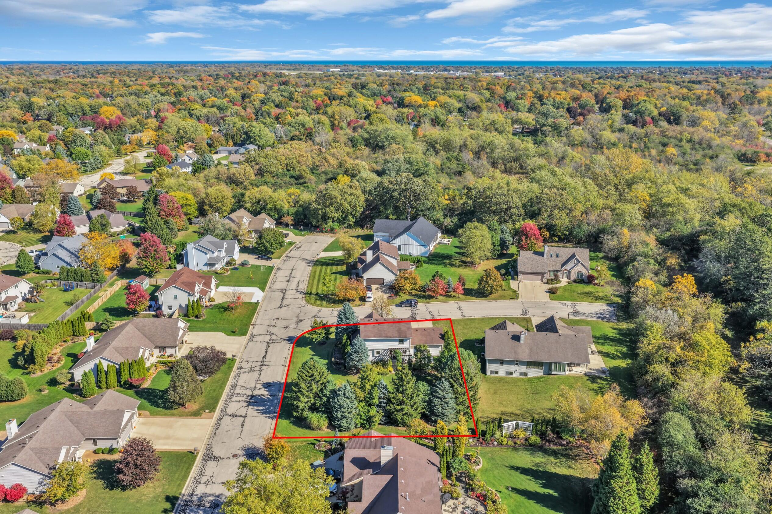 2520 Amber Lane Mount Pleasant, WI 53406 - Photo 39 of 48 Drone View of location of house