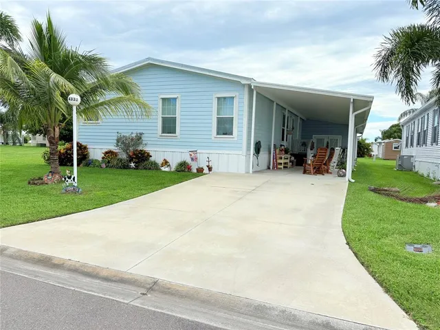 a view of a house with a patio