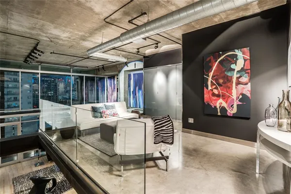 a work room with furniture