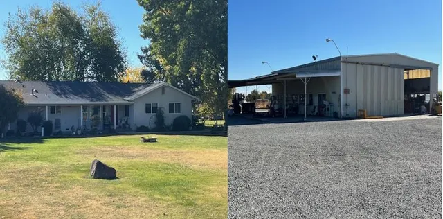 a view of a house with a swimming pool