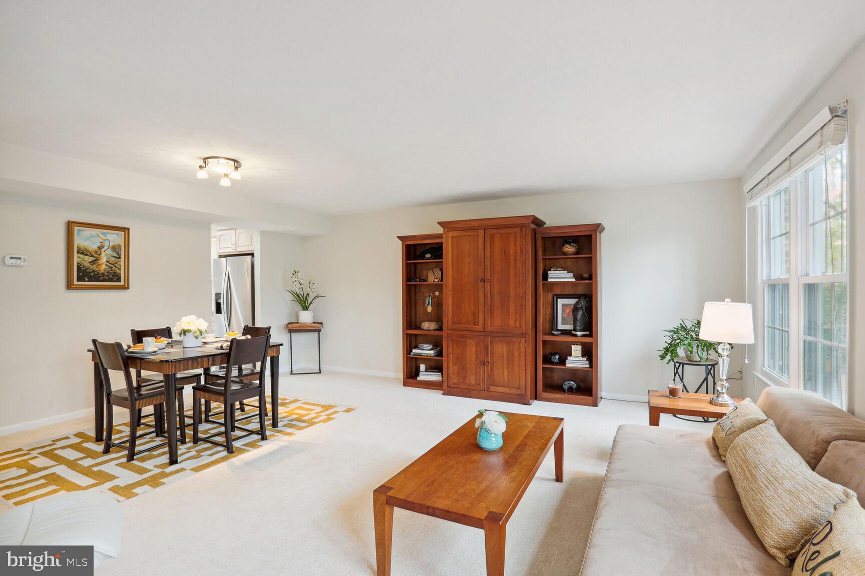 Light and bright dining room/living room
