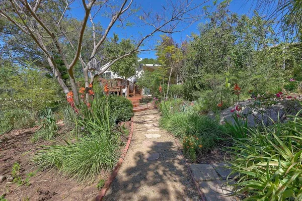 a pathway of a yard