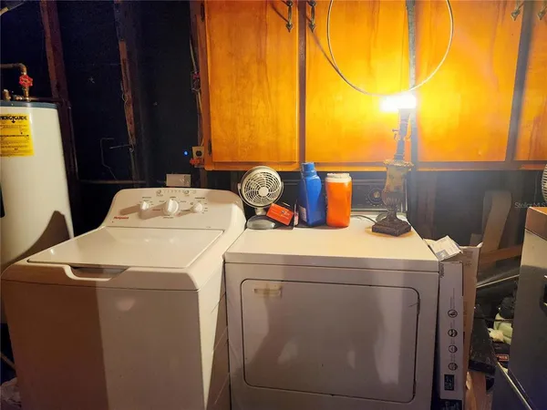 a room with storage and utility