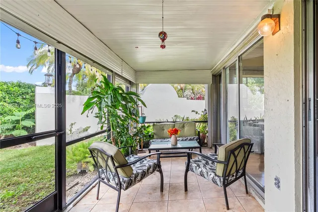 a outdoor living space with furniture