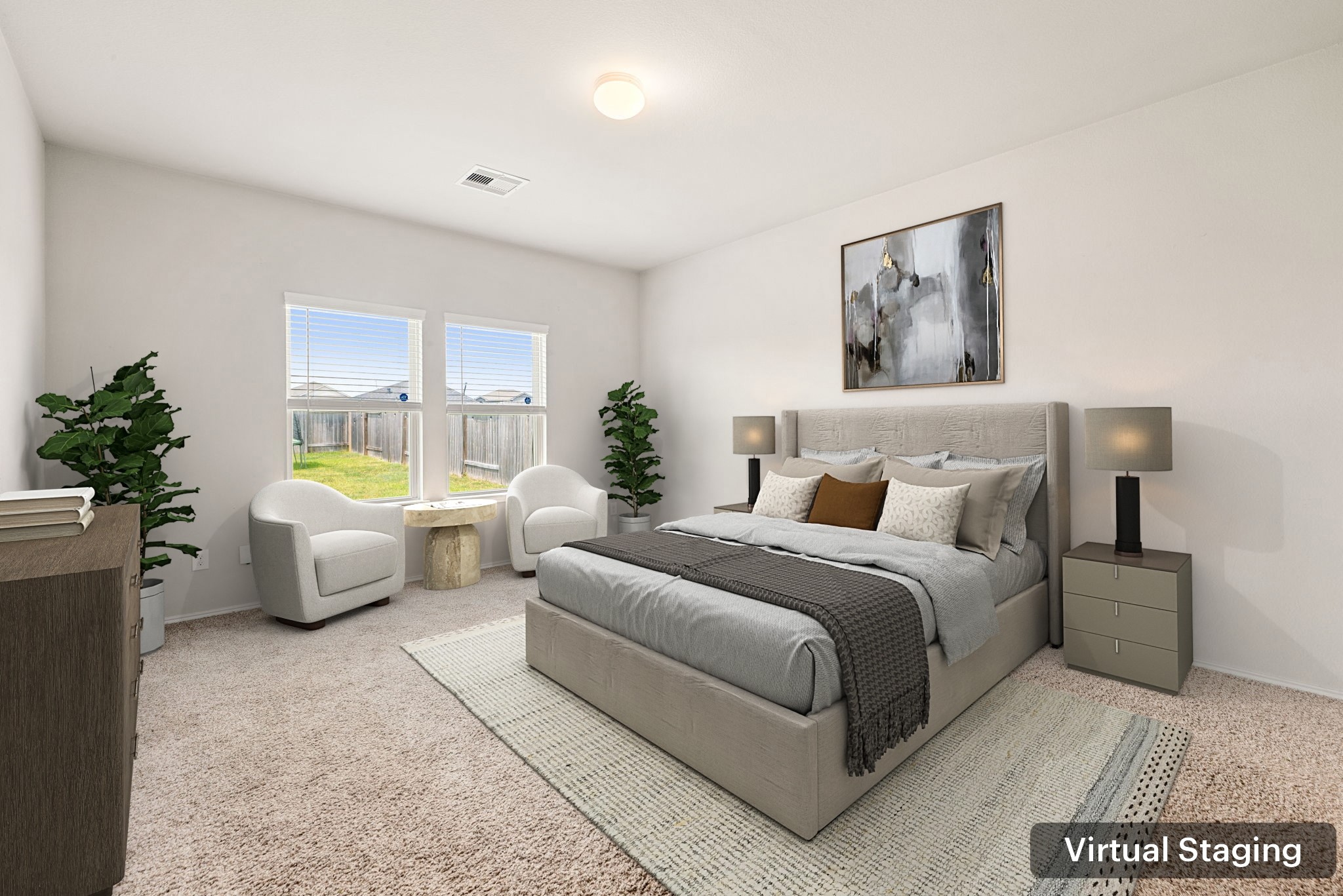 23119 Rivercane Shadow Trail Spring, TX 77373 - Photo 10 of 32 a spacious bedroom with a bed and a couch