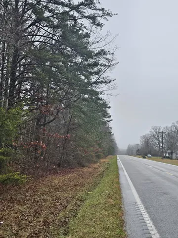a view of a swimming pool with a yard