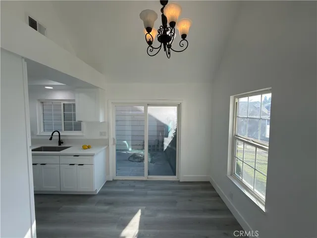 a bathroom with sink and mirror