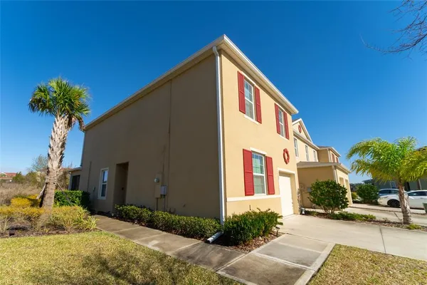 a view of a house with a patio