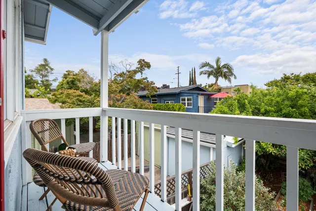 a backyard of a house with trees