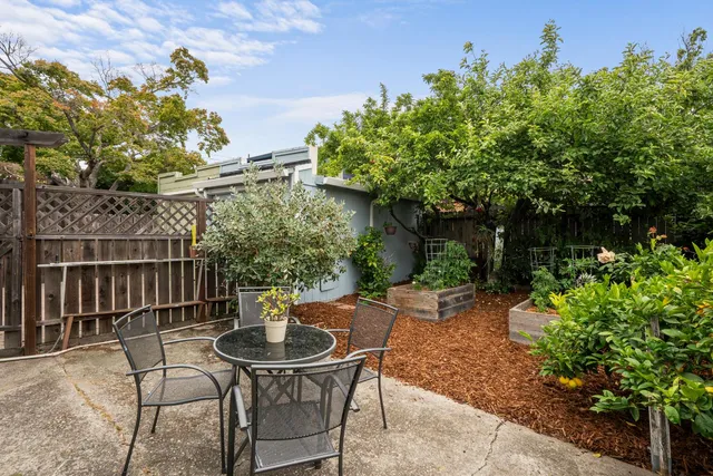 a view of chair and table in the patio