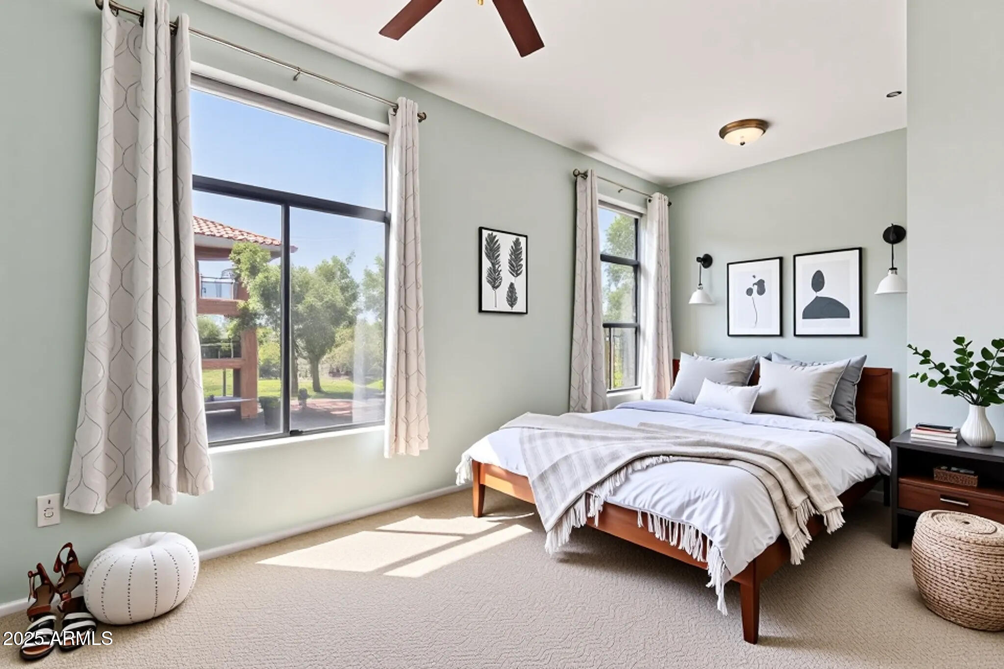 11640 North Tatum Boulevard, Unit 2079 Phoenix, AZ 85028 - Photo 3 of 48 a bedroom with a bed and glass window