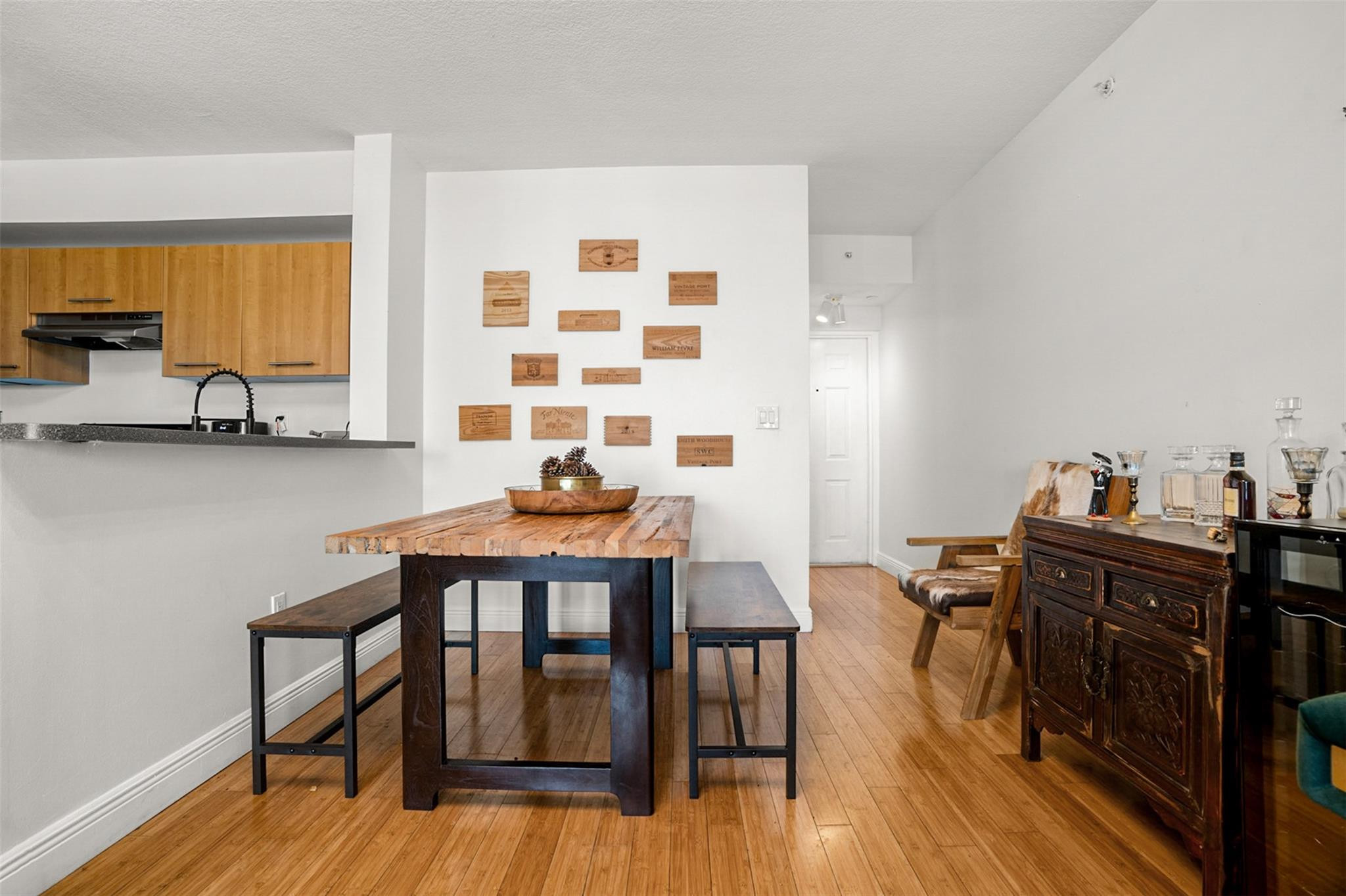 471 Northeast 25th Street, Unit 503 Miami, FL 33137 - Photo 13 of 29 a view of a dining room with furniture and wooden floor