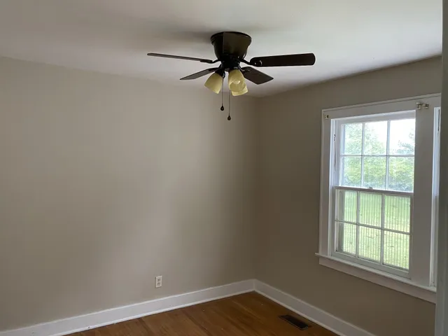 an empty room with a window
