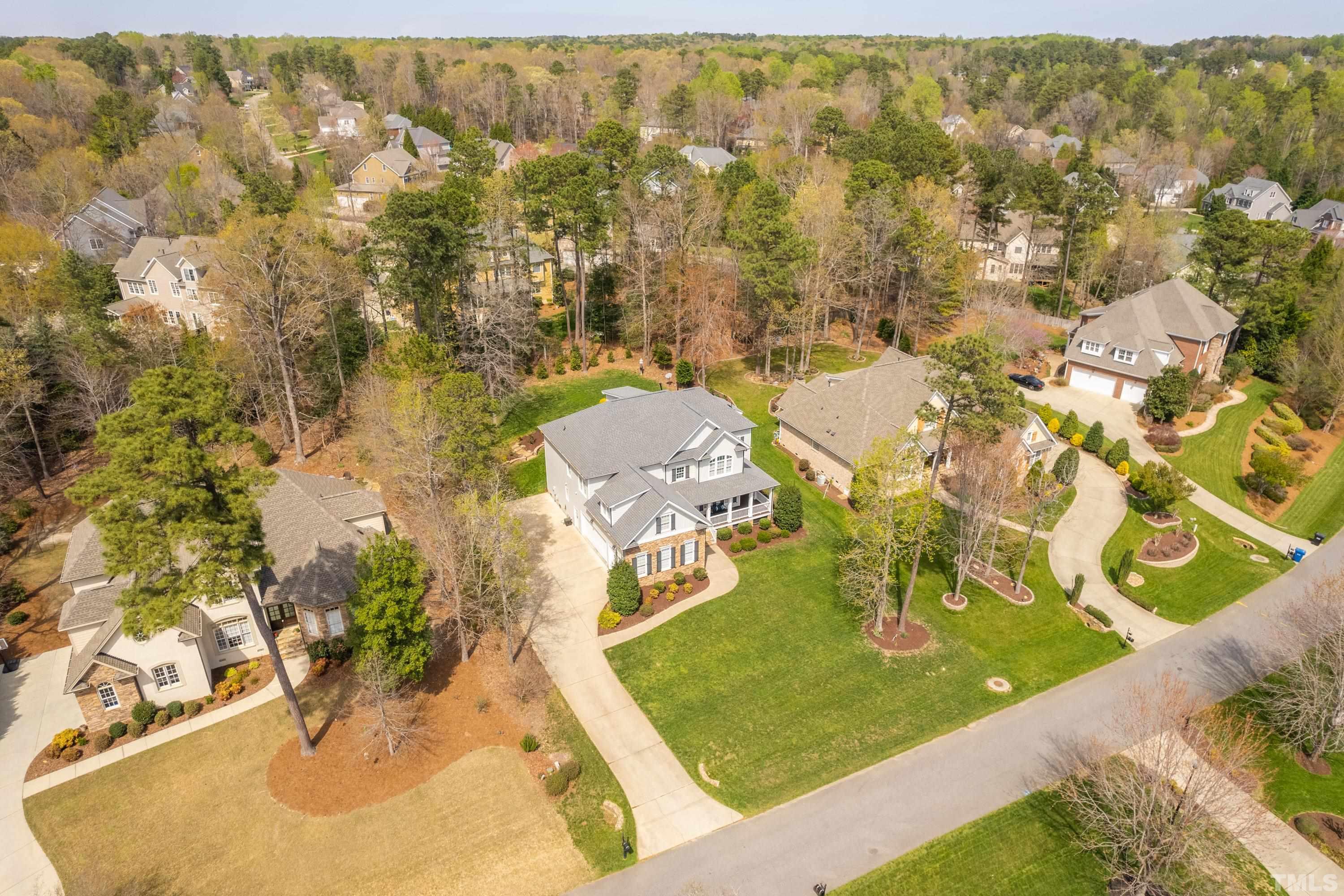 4324 Summer Brook Drive Apex, NC 27539 - Photo 64 of 70 an aerial view of residential houses with outdoor space