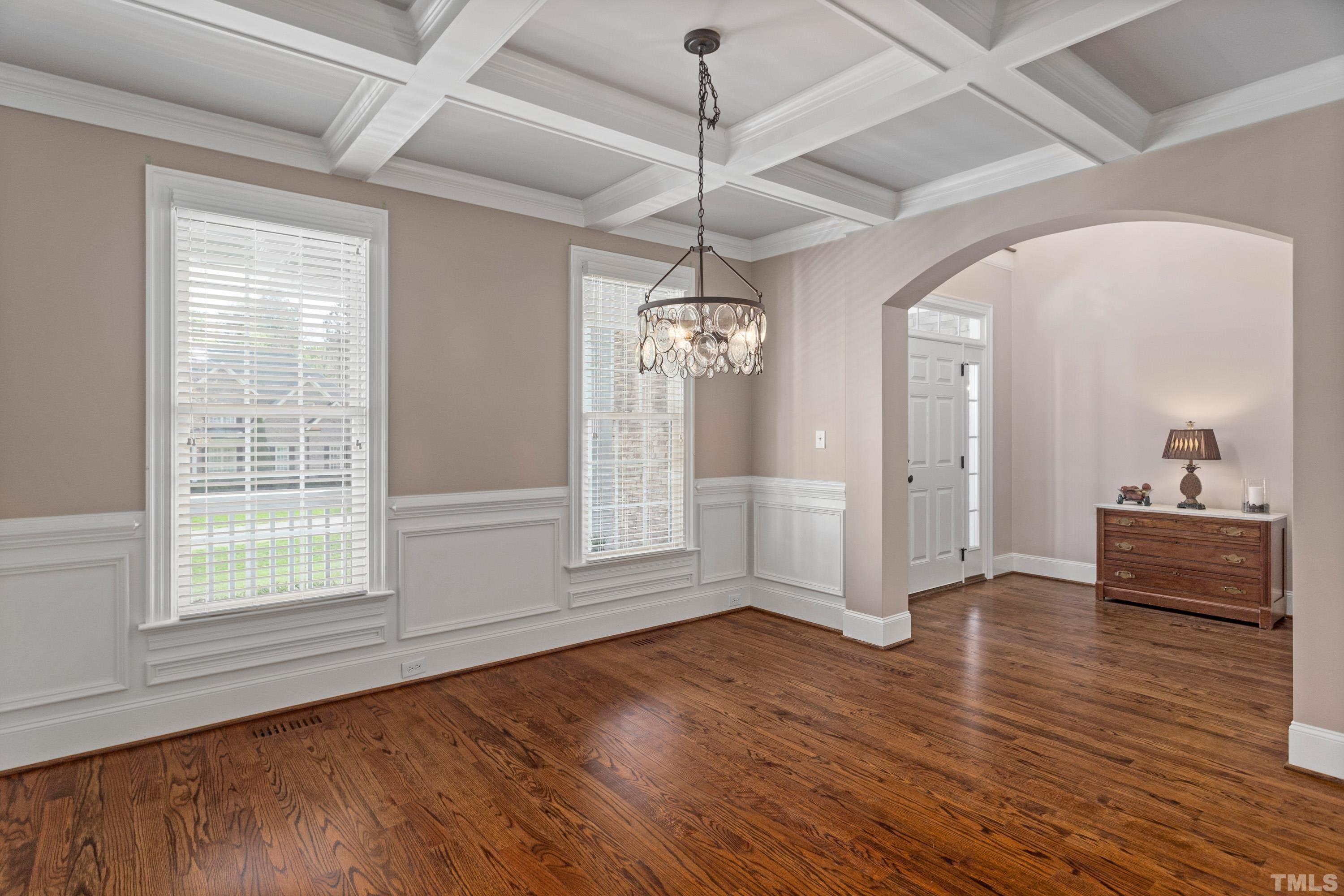 4324 Summer Brook Drive Apex, NC 27539 - Photo 9 of 70 a view of livingroom with hardwood floor and a ceiling fan