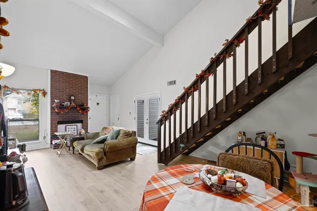 a bedroom with furniture and a couch