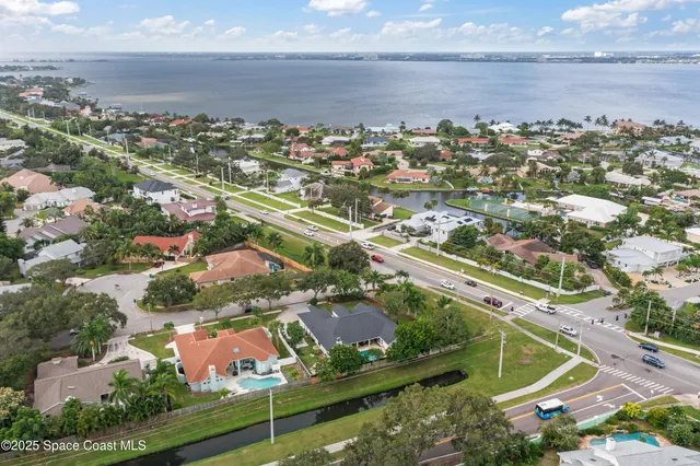 an aerial view of a city