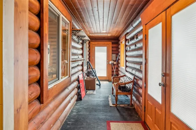 a view of an outdoor space with seating area