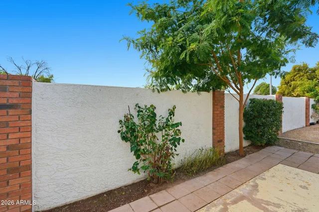 a backyard of a house