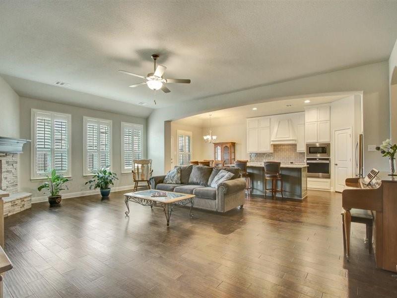 433 Garden Tree Trail Midlothian, TX 76065 - Photo 2 of 25 Open Concept Living Room, Kitchen & Dining