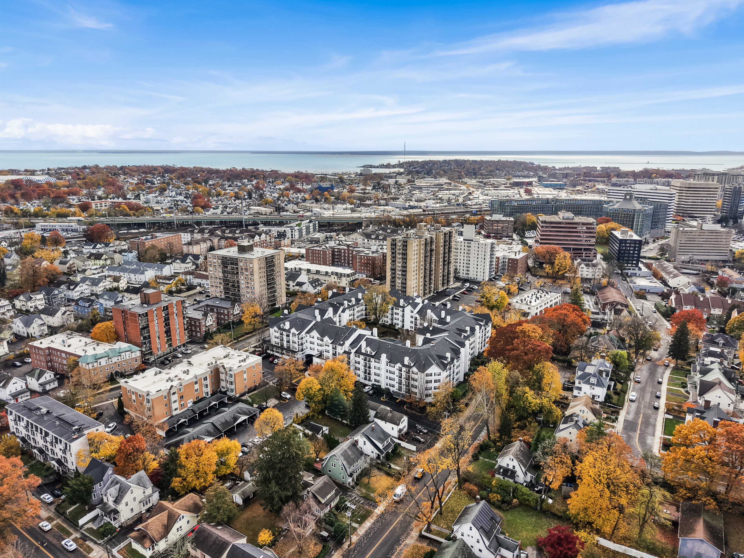 49 Valley Road Stamford, CT 06902 - Photo 37 of 37 an aerial view of a city with lots of residential buildings
