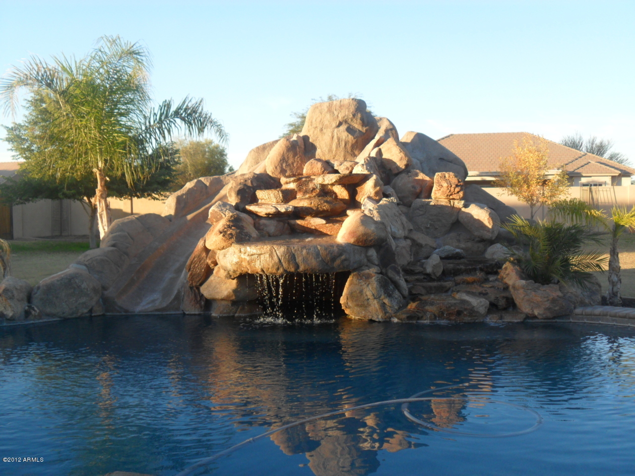 3020 East Ryan Road Gilbert, AZ 85297 - Photo 67 of 69 natural rock 8 ft waterslide, waterfalls