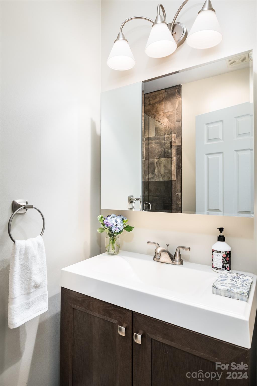 860 Jetton Street, Unit 64 Davidson, NC 28036 - Photo 23 of 33 a bathroom with a sink vanity and mirror