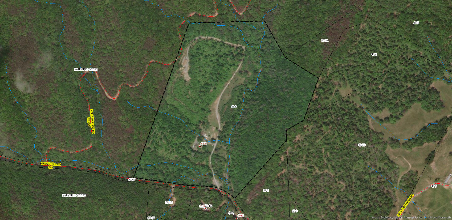 5020 Grove Hill Road Fincastle, VA 24090 - Photo 3 of 96 Aerial Tax Map