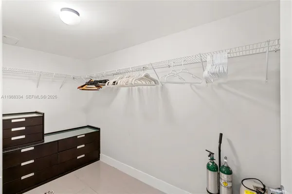 a room with a window and a potted plant