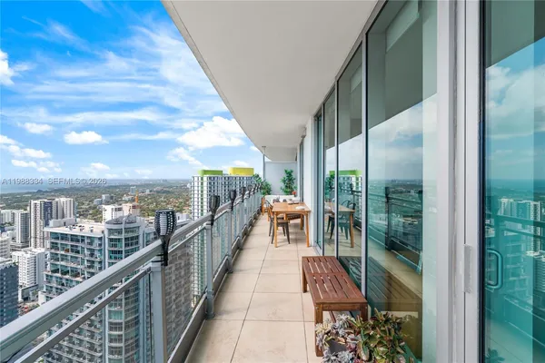 a view of balcony with city view