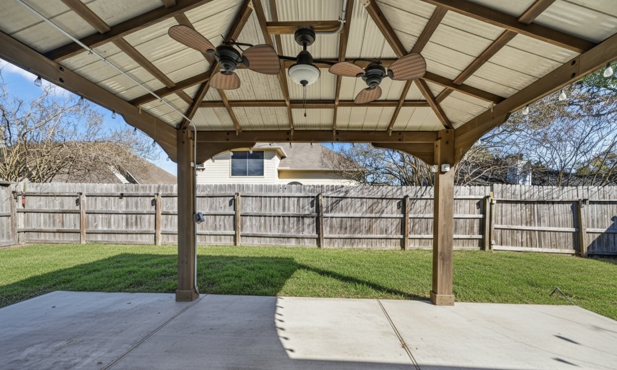 31302 Perlican Drive Spring, TX 77386 - Photo 19 of 22 Patio cover with electricity.