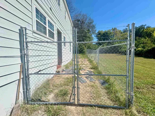 a backyard of a house