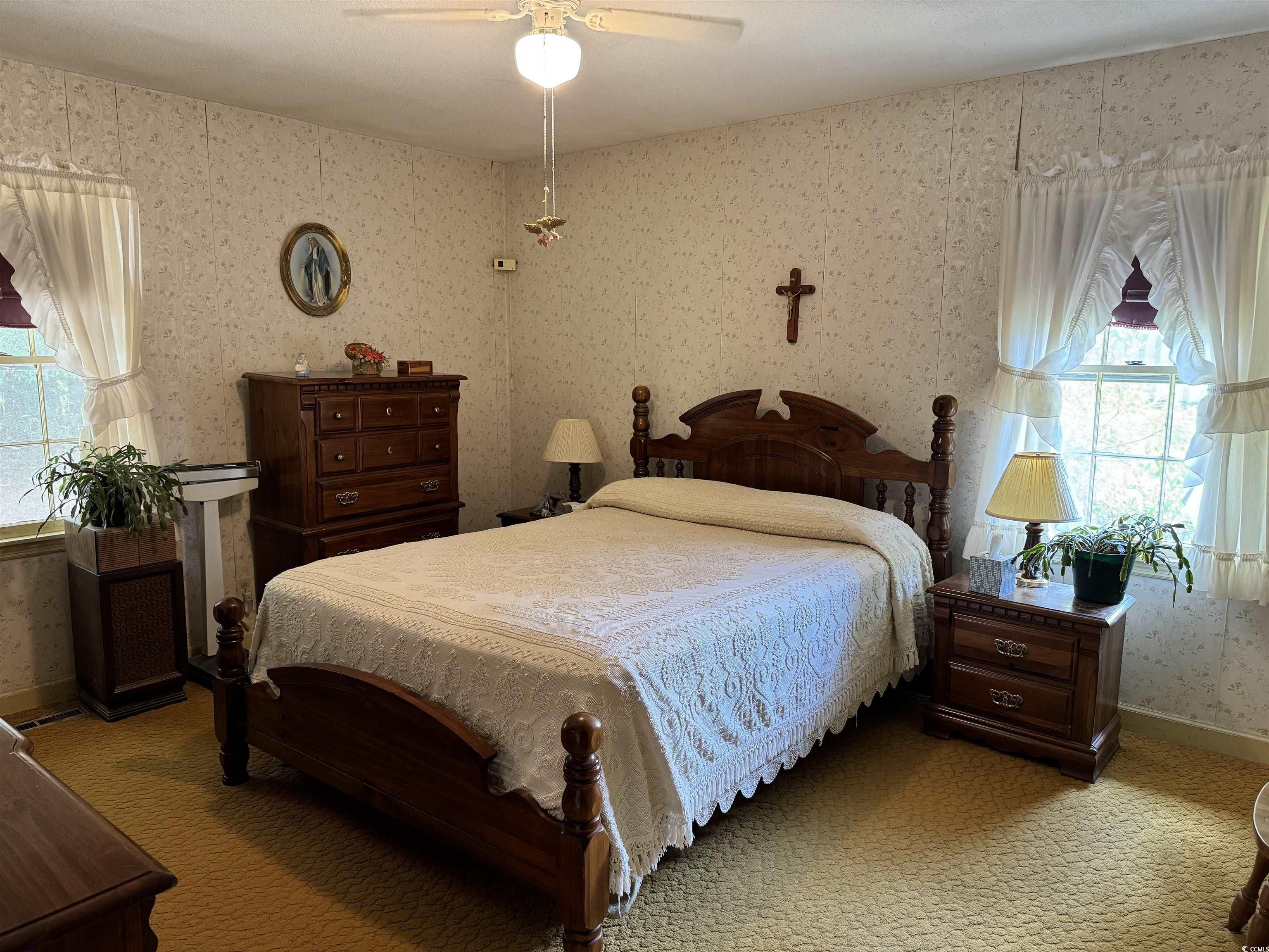347 Harpers Road Marion, SC 29571 - Photo 21 of 35 Carpeted bedroom with ceiling fan