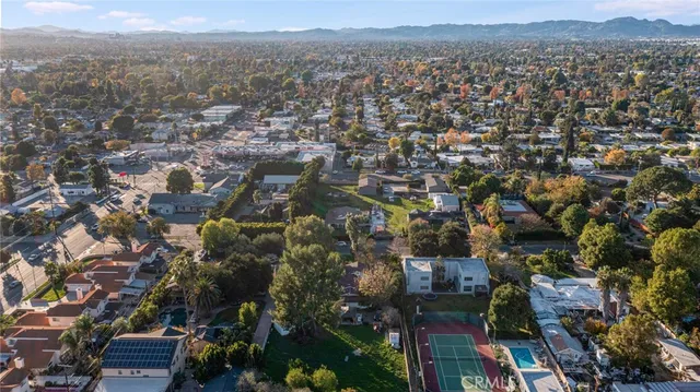 an aerial view of multiple house