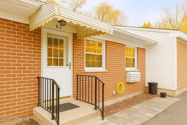a view of a chair with a house