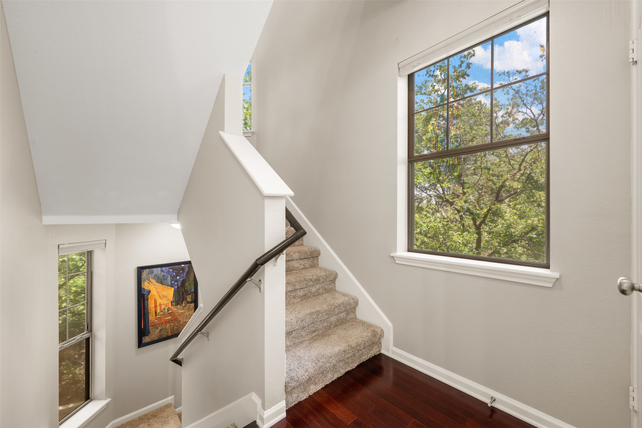 11203 Ranch Road 2222, Unit 1407 Austin, TX 78732 - Photo 34 of 40 The stairs wind up the the upper level where you will find a bonus living area.