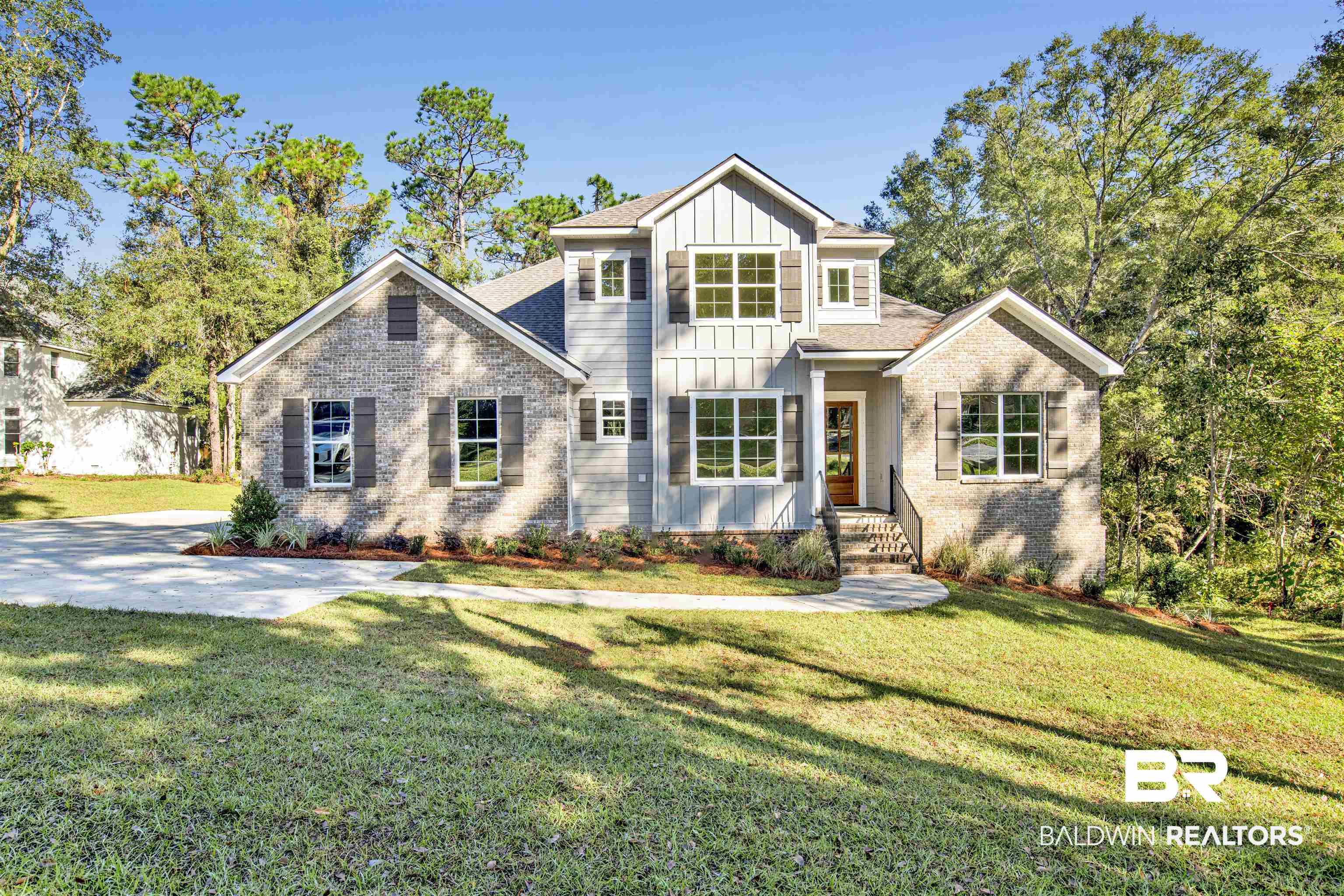 View of front of home with a front yard