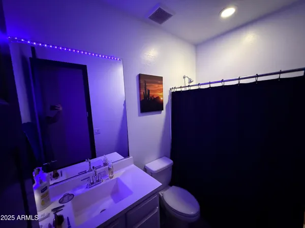 a view of an ocean & mountain