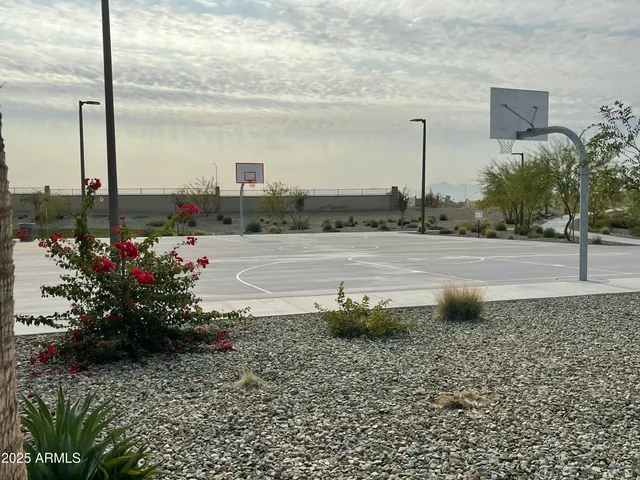 a view of a lake with a city