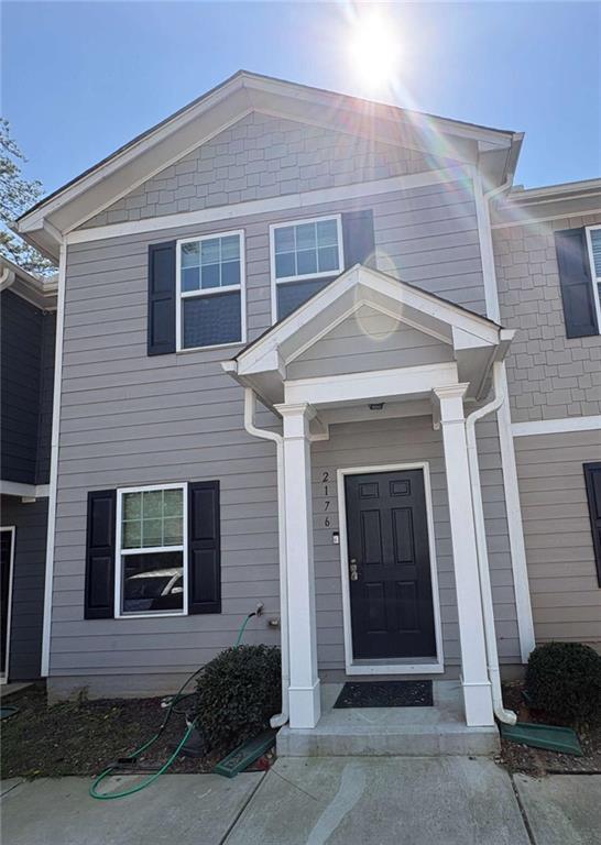 a front view of a house