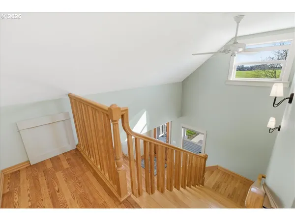 a view of entryway with wooden floor