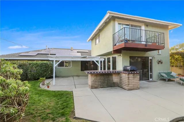a view of a house with patio