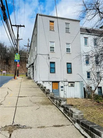 a view of a street with houses