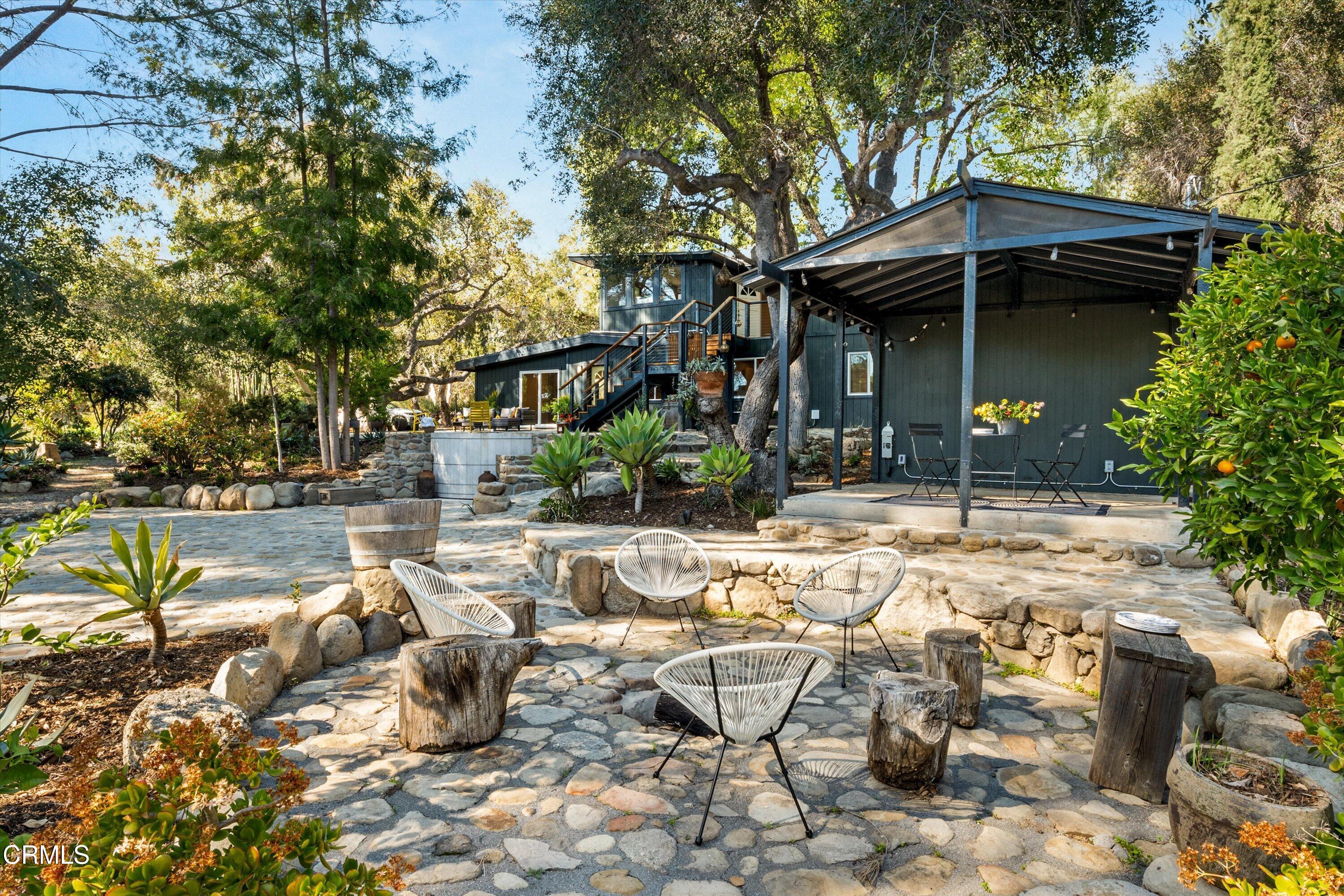 3541 Thacher Road Ojai, CA 93023 - Photo 14 of 50 a view of a lounge chair and table in the patio