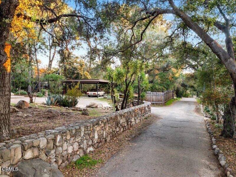 3541 Thacher Road Ojai, CA 93023 - Photo 44 of 50 a view of a yard with plants and trees